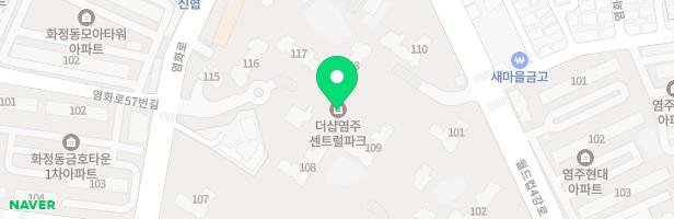 더샵 염주센트럴파크 맘스카페 물놀이터 지도 이미지