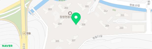 창원현동남양휴튼아파트 어린이놀이터2(206동앞) 지도 이미지