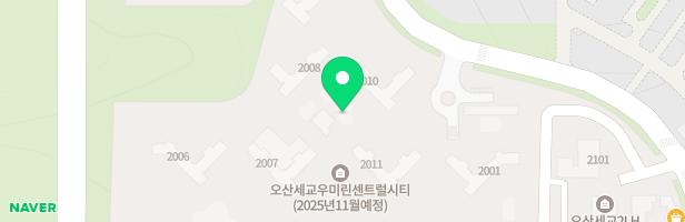 오산세교우미린센트럴시티아파트 어린이놀이터3(2010동옆) 지도 이미지