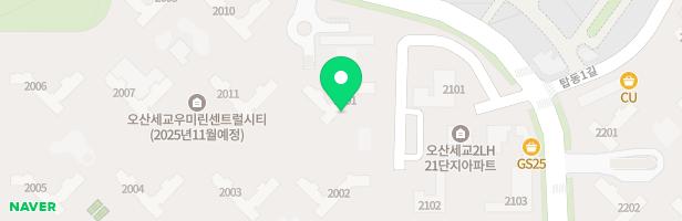 오산세교우미린센트럴시티아파트 유아놀이터(2008동) 지도 이미지