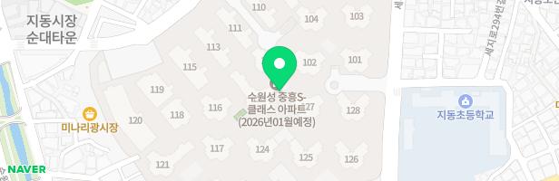 수원성중흥S클래스 125동 뒤 물놀이터 지도 이미지