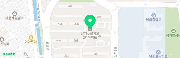 남외푸르지오2차 207동앞 지도 이미지