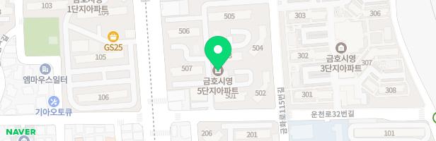 금호시영일반아파트 503동앞놀이시설 지도 이미지
