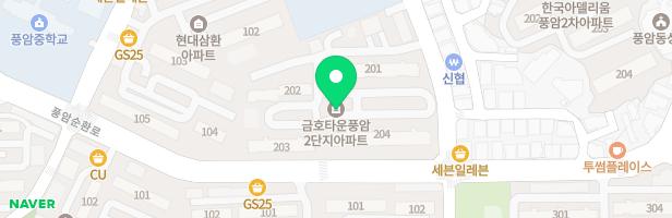 풍암 금호2-2 놀이터(202동 앞) 지도 이미지