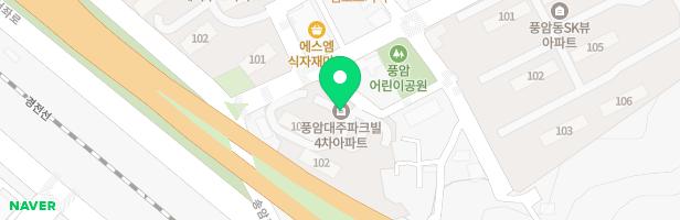 풍암 4차대주파크빌 놀이터 지도 이미지