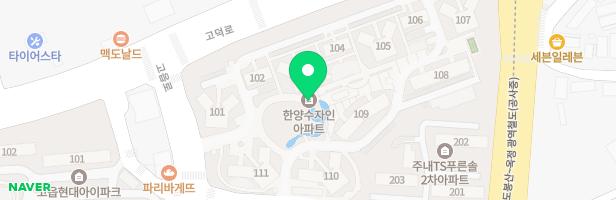 양주 고읍 한양수자인아파트 산내들마을 111동 놀이터 지도 이미지