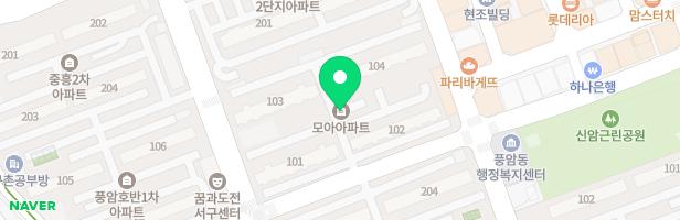 풍암 모아 놀이터 지도 이미지