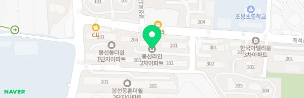 봉선라인2,3차아파트 302동 옆 놀이터 지도 이미지
