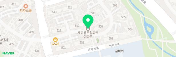 세교센트럴파크아파트 놀이터3 지도 이미지