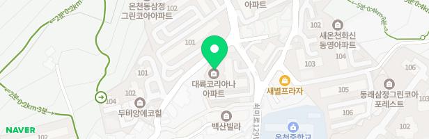 온천 대륙코리아나아파트 지도 이미지