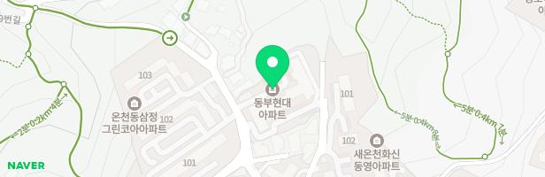 온천동 현대아파트 지도 이미지