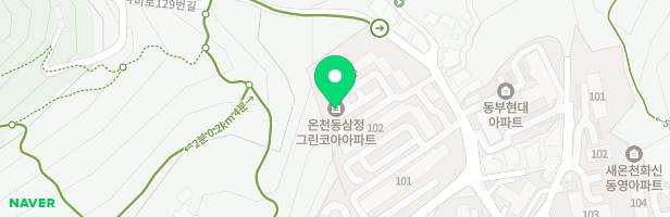 온천삼정그린코아 103동 3,4라인 뒤편 놀이터 지도 이미지