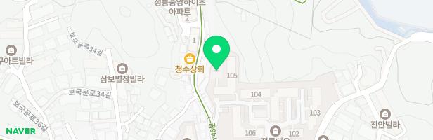 [정릉동]대우아파트 105동 지도 이미지
