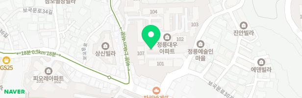 [정릉동]대우아파트 107동 지도 이미지
