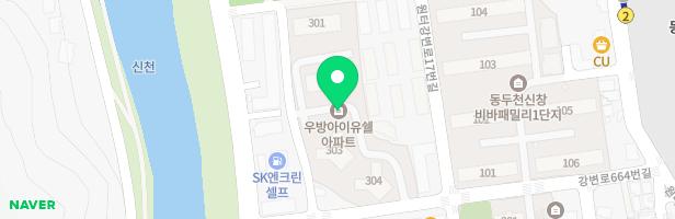 우방아이유쉘아파트 303동뒤 놀이터 지도 이미지