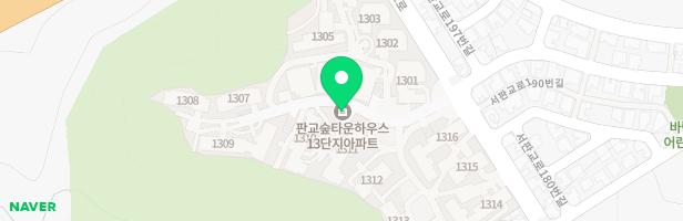 판교원마을13단지 휴먼시아 313동좌측 놀이터 지도 이미지