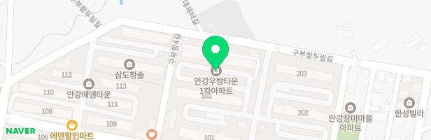 안강우방타운 203동 뒤 놀이터 지도 이미지
