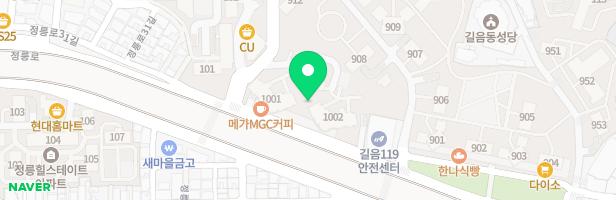 [정릉동]라온유(길음뉴타운10단지) 1002동 지도 이미지