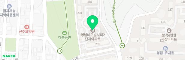 영남네오빌2단지 205동옆 놀이터 지도 이미지