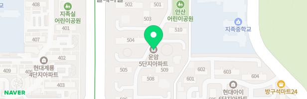 열매마을5단지아파트어린이놀이터(502동후면, 동물나라) 제1놀이시설 지도 이미지