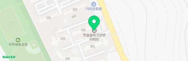 한솔솔파크 강변아파트 단지내 104동앞 놀이터 지도 이미지