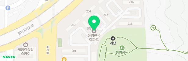 영통신명한국아파트 제2놀이터 214동 지도 이미지