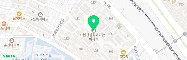 천천삼성래미안아파트106동어린이놀이터 지도 이미지