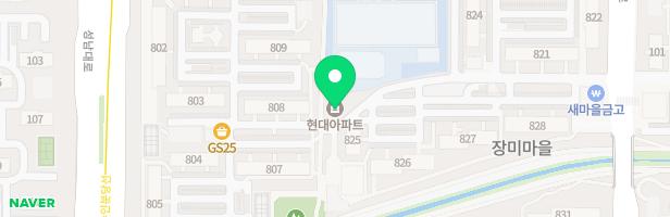 장미마을 현대아파트 (833동 뒤) 제5놀이터 지도 이미지