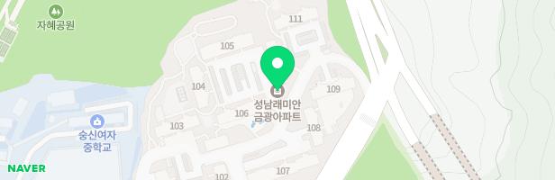 래미안금광아파트 103동 지도 이미지