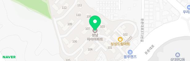 성남자이아파트 103동 놀이터 지도 이미지