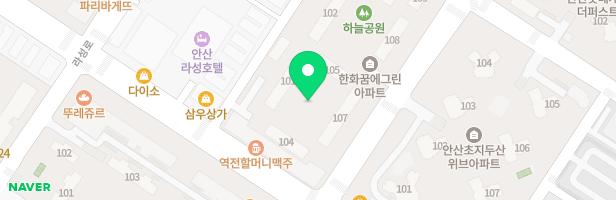 [바다놀이터]원곡 한화꿈에 101동뒤 지도 이미지
