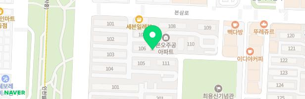 안산본오주공아파트 105동 앞 지도 이미지