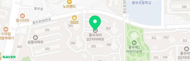 풍무 GS자이1단지아파트 505동뒤 놀이터2 지도 이미지