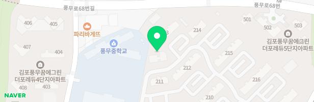 풍무 GS자이2단지아파트 518동뒤 놀이터2 지도 이미지