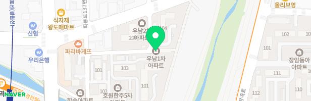 호원우남1차아파트104동앞어린이놀이시설 지도 이미지
