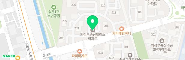 송산팰리스아파트 208동옆어린이놀이시설 지도 이미지