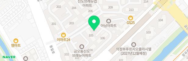 금오신도브래뉴1차아파트 106동 뒤 어린이놀이시설 지도 이미지