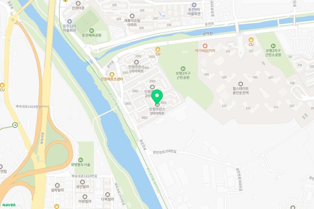 인정프린스3차아파트 놀이터 지도 이미지