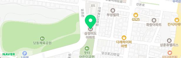 삼성미도 2차 아파트 102동 옆 어린이 놀이시설 지도 이미지
