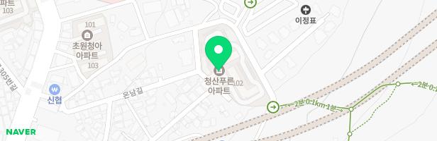 청산푸른아파트 101뒤놀이터 지도 이미지