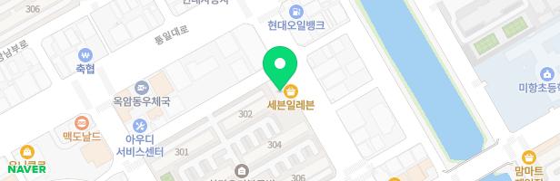 우미블루빌(3차) 302동옆 지도 이미지