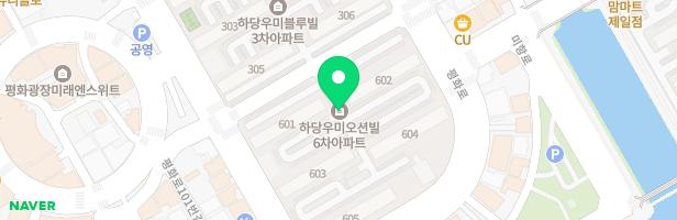 우미 오션빌(6차) 604동뒤 지도 이미지