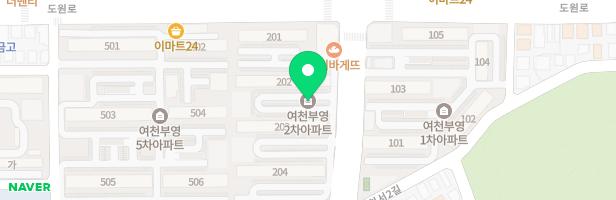 안산부영2차아파트 206동 앞 놀이터 지도 이미지