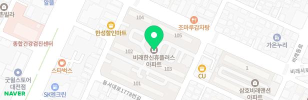 비래 휴플러스(아) 104동 앞 지도 이미지