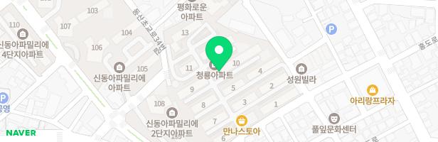 청룡아파트 10동 놀이터 지도 이미지
