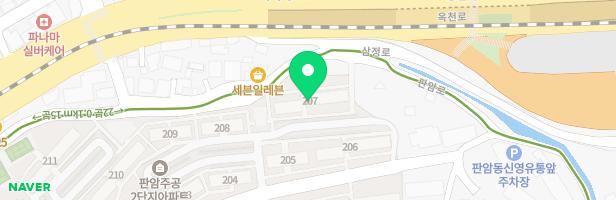 판암주공(1.2단지) 207동 놀이터 지도 이미지