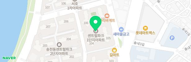 센트럴파크 101동 앞 놀이터 지도 이미지