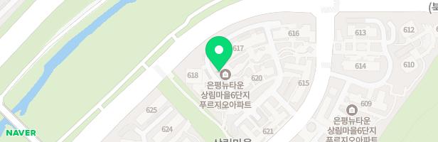 은평뉴타운상림마을6단지아파트 617동앞 물고기놀이터 지도 이미지