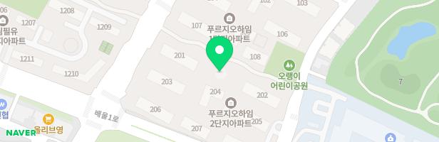 대덕테크노밸리푸르지오하임2단지(대우아파트) 201동 옆 놀이터 지도 이미지