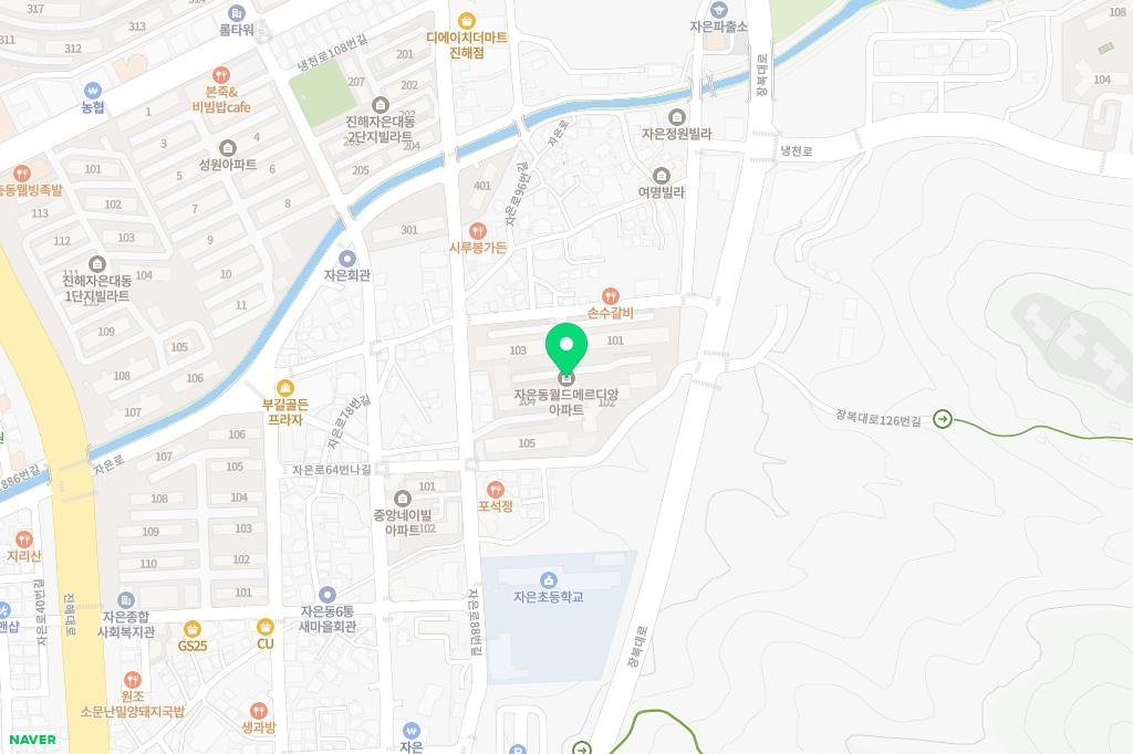 자은월드메르디앙 아파트놀이터(104동) 지도 이미지